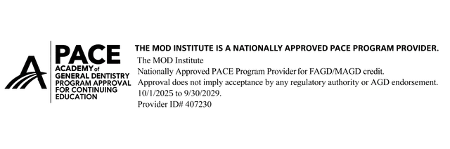 AGD PACE Approved Provider — The MOD Institute, Provider ID 407230