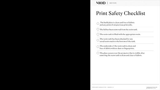 Print Safety Checklist